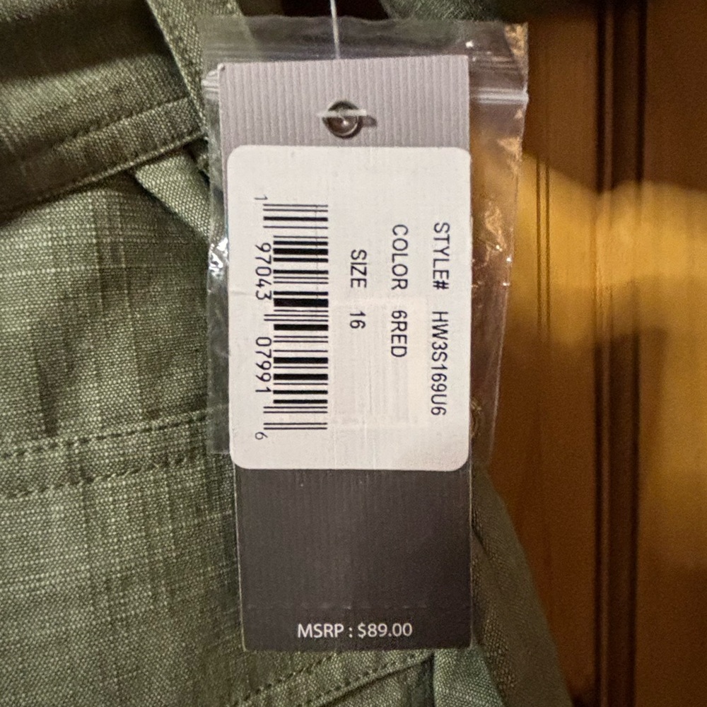 Sharagano Olive Green Belted Dress - Picture 3 of 7